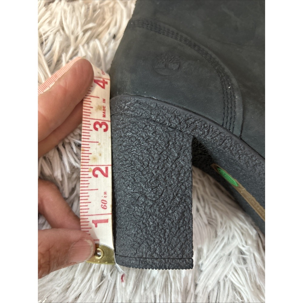 Timberland Boots Glancy Earthkeepers Heel‎ Grunge Punk Goth Minimalist Black 8 - Picture 13 of 13